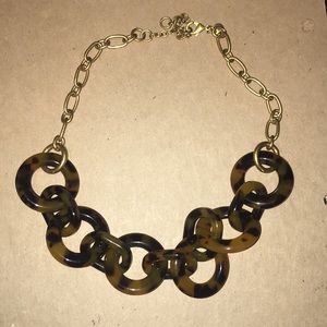 Tortoise shell chain necklace
